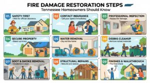 fire damage restoration steps tennessee