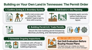Seven steps to get permits to build a house on your own land in Tennessee